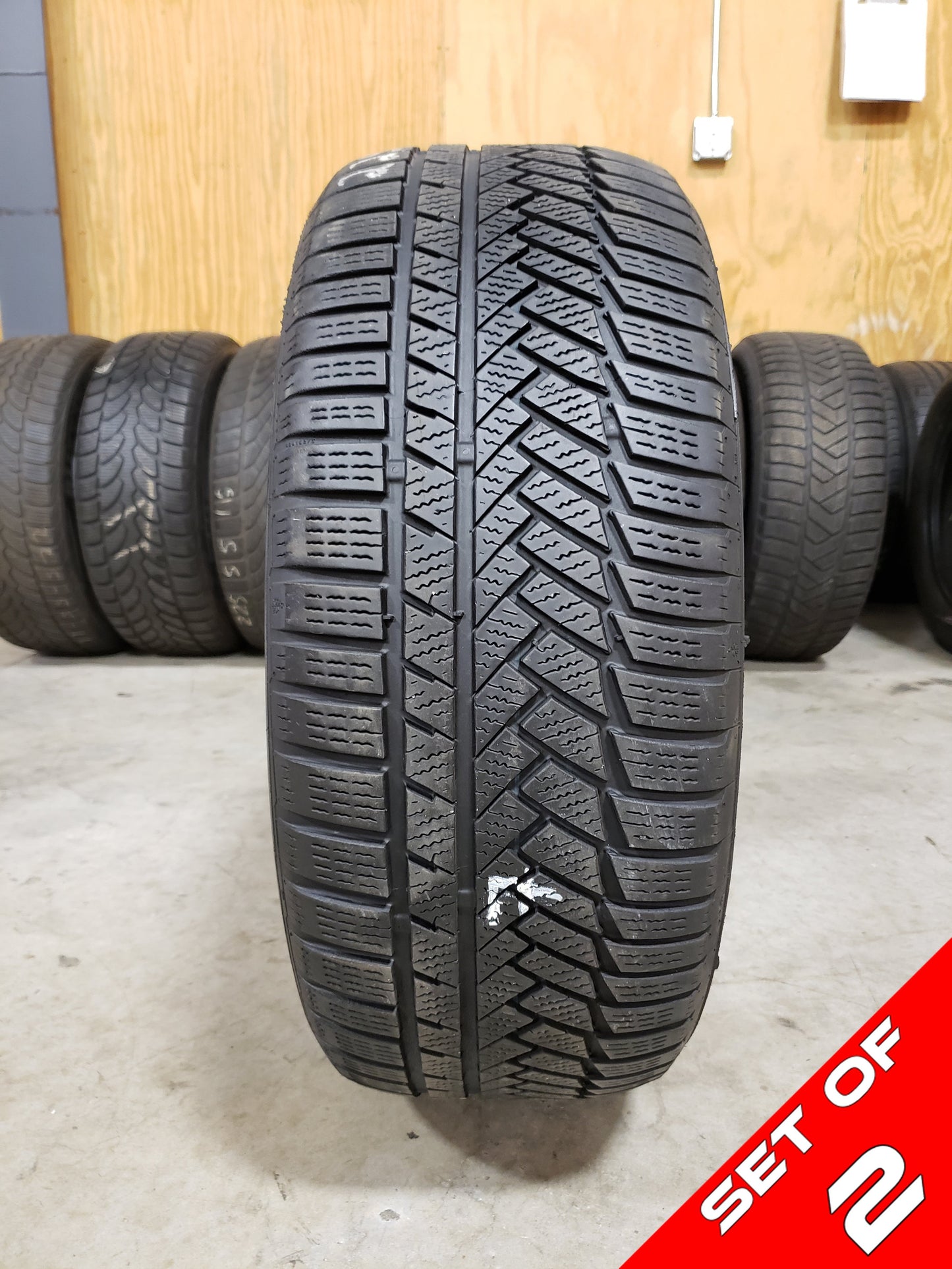 SET OF 2 225/55R16 Continental ContiWinterContact TS850P 99H XL - Used Tires
