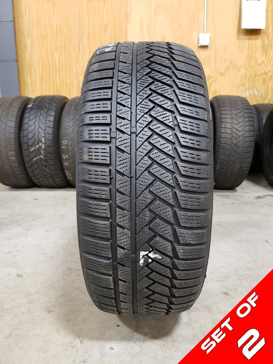SET OF 2 225/55R16 Continental ContiWinterContact TS850P 99H XL - Used Tires