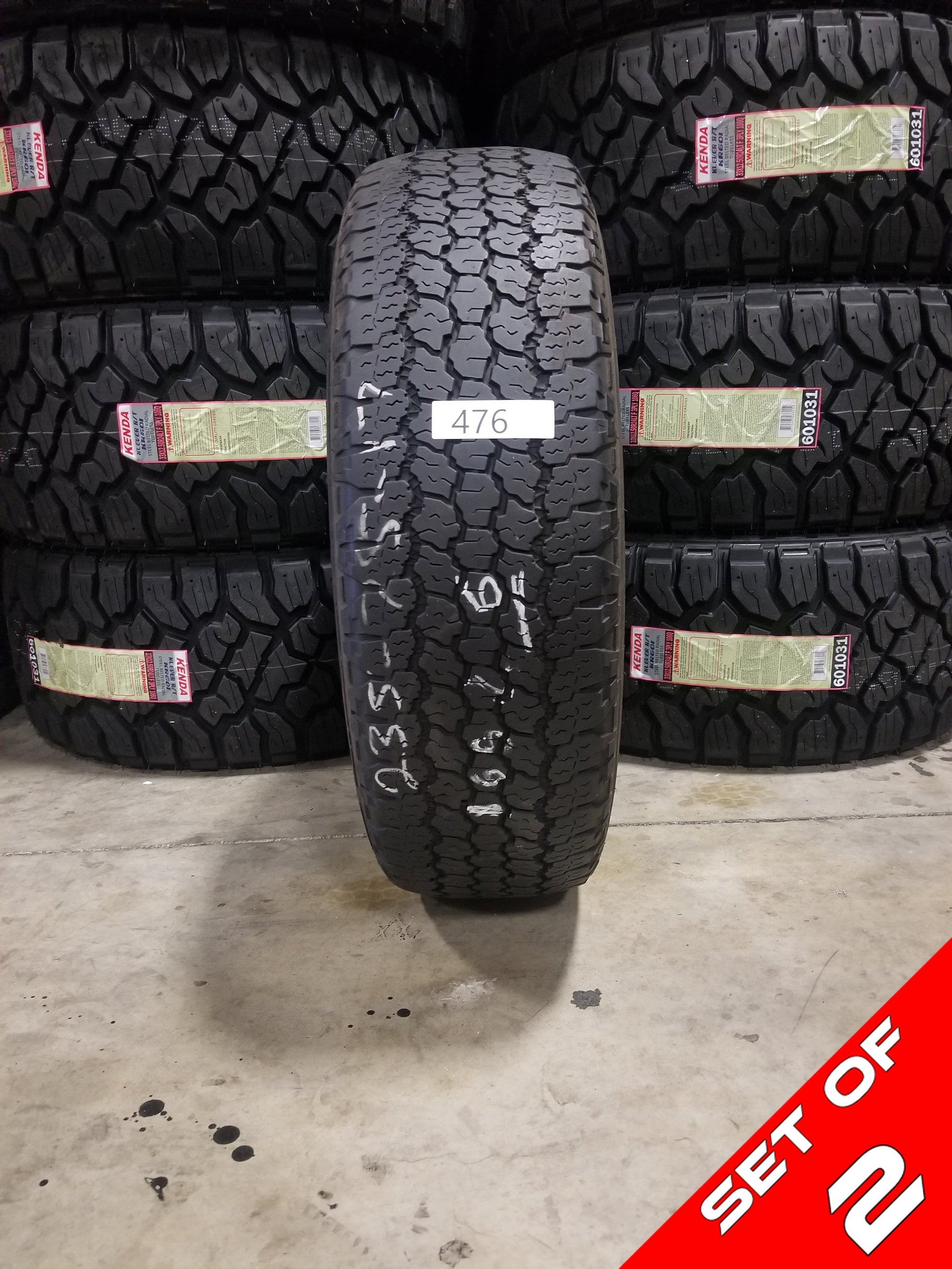 SET OF 2 235/75R17 GoodYear Wrangler A/T Adventure 109 T SL - Used Tires