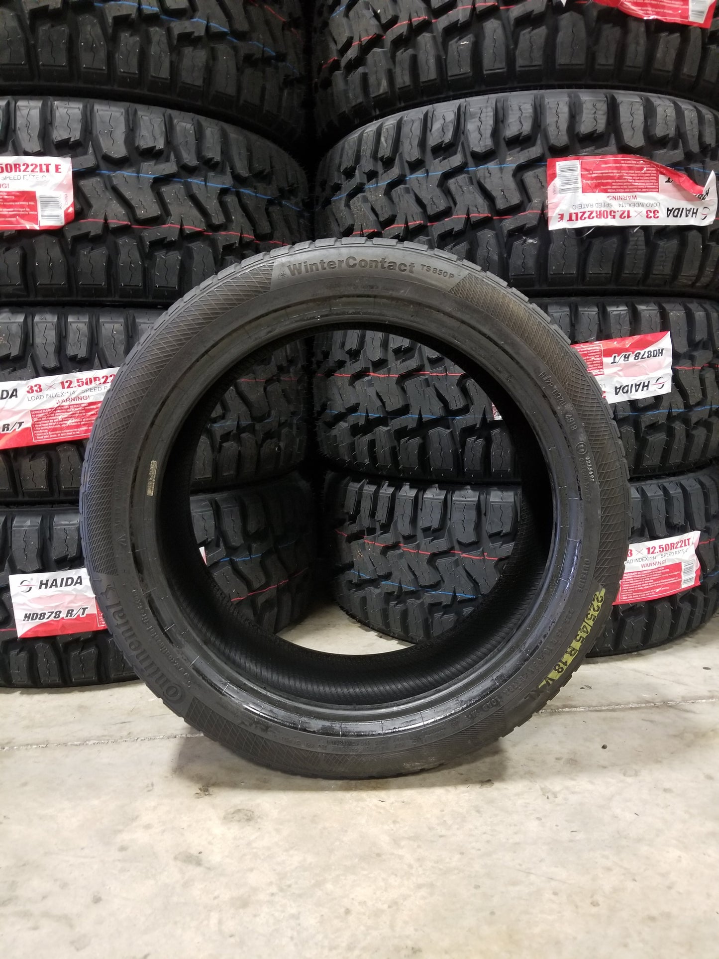 SET OF 2 225/45R18 Continental Winter contact TS850P 95 V XL - Used Tires