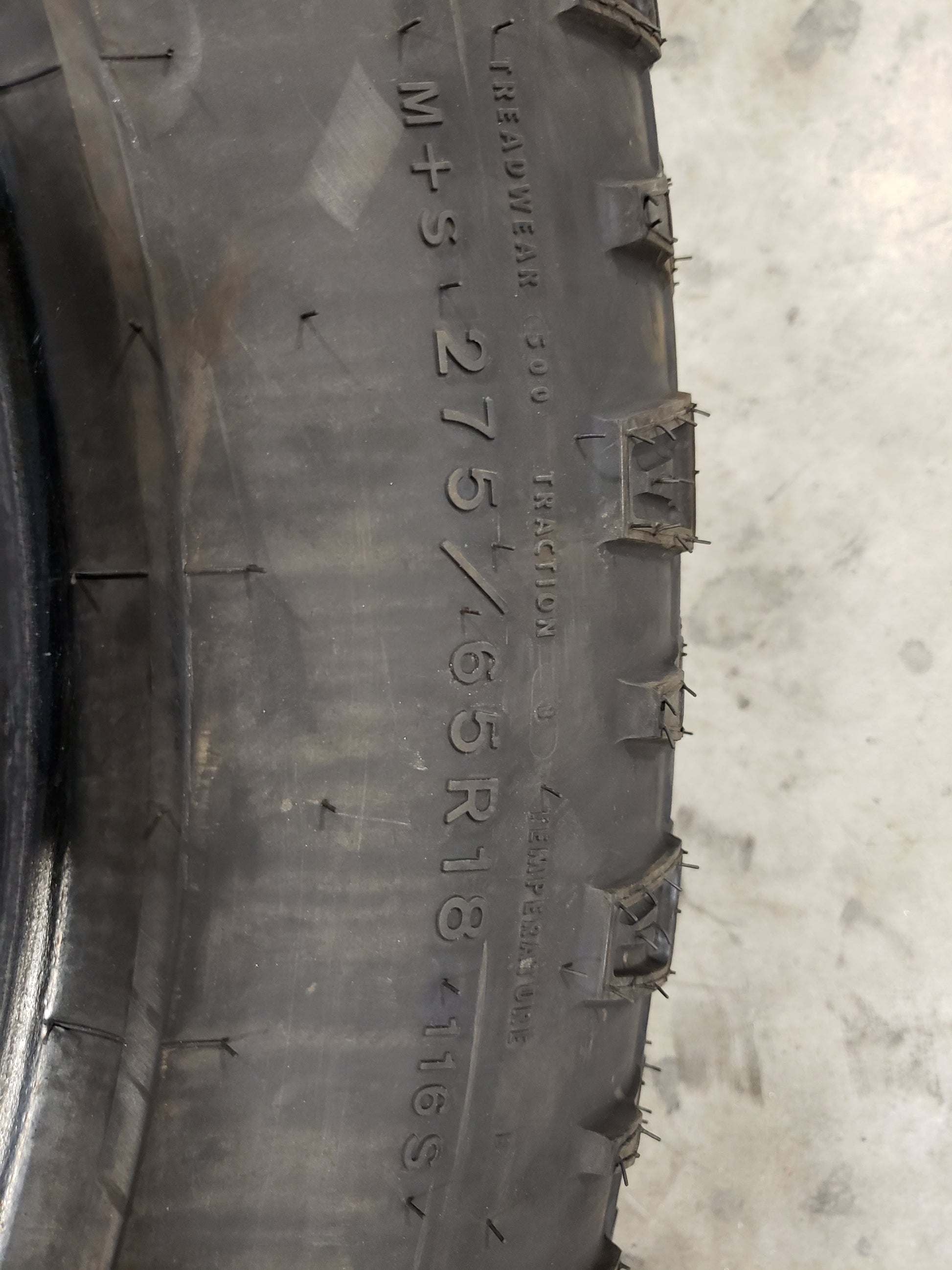 SET OF 2 275/65R18 Goodyear Wrangler Duratrac 113/110 Q C - Used Tires