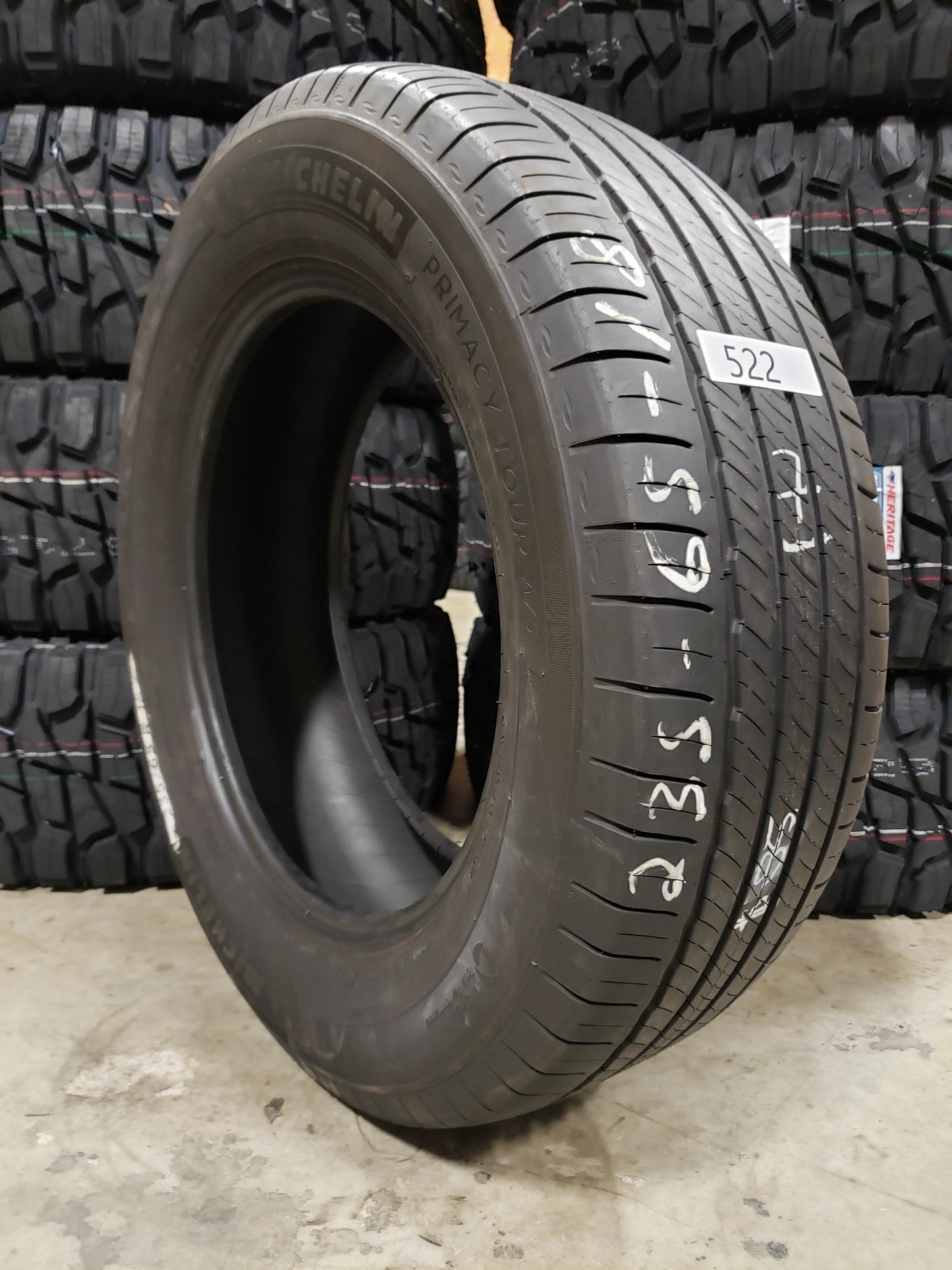 SINLGE 235/65R18 Michelin Primacy Tour A/S 106 H - Used Tires