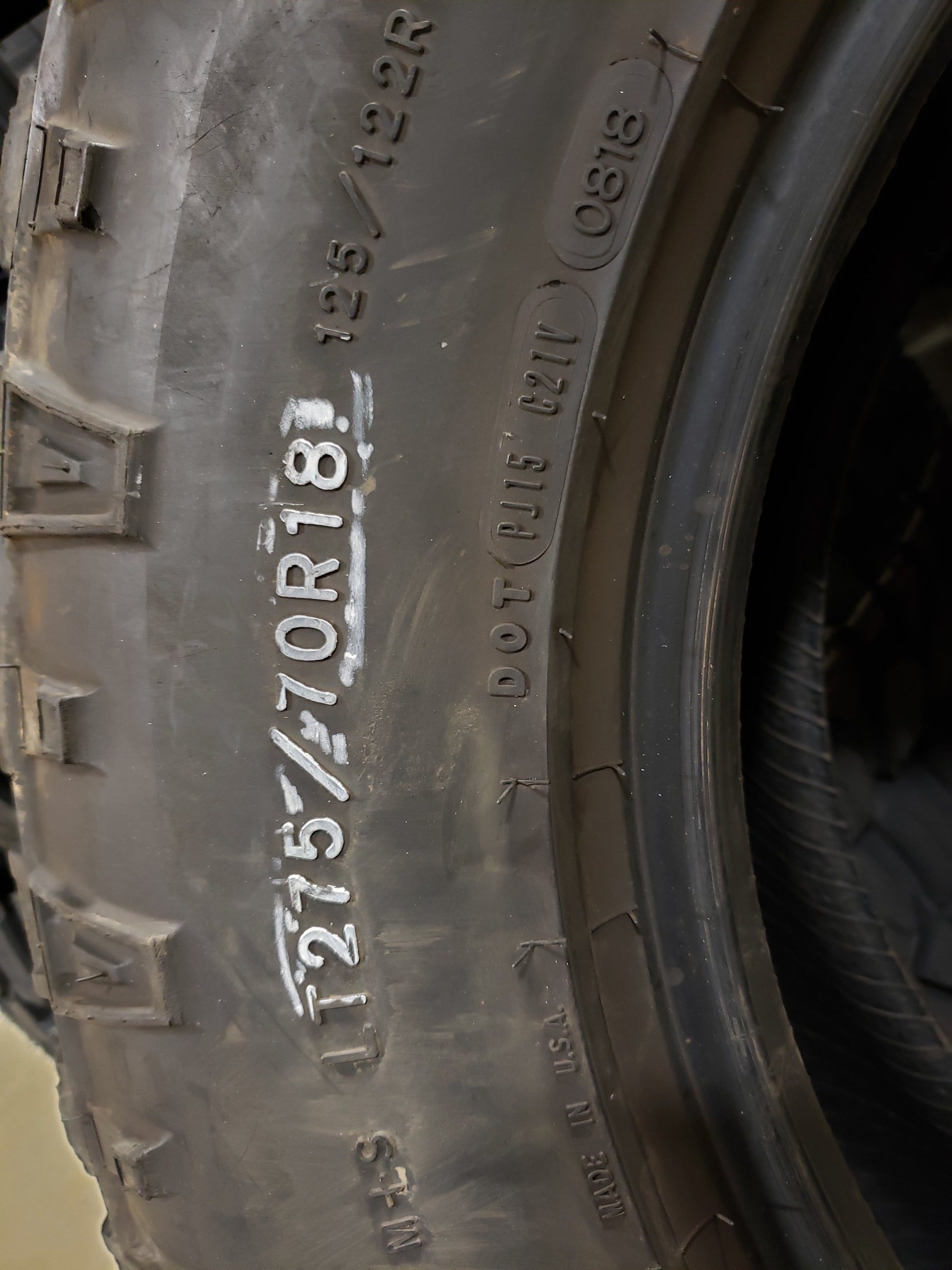 SET OF 4 275/70R18 Goodyear Wrangler Duratrac 125/122 R E - Used Tires