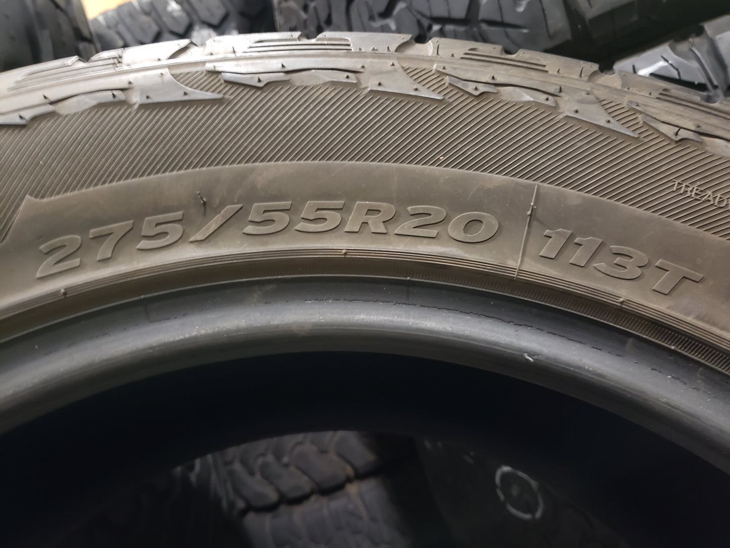 SET OF 3 275/55R20 Hankook Dynapro AT-M 113 T XL - Used Tires