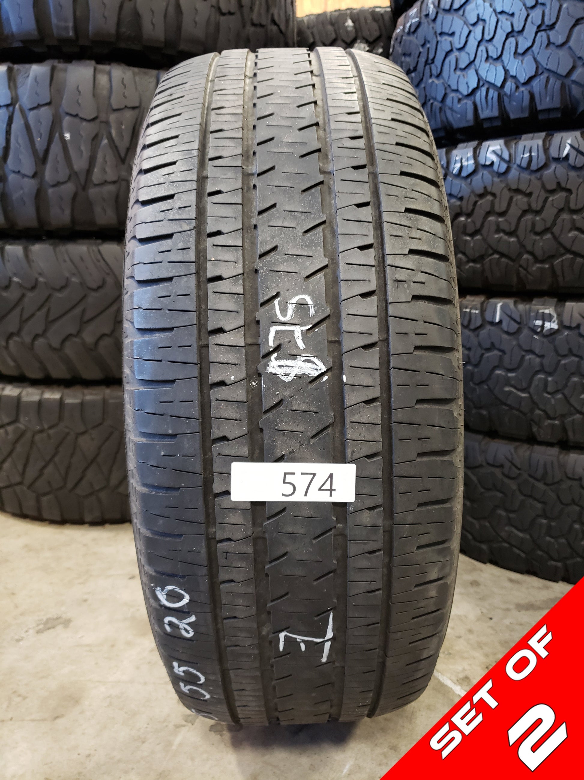 SET OF 2 275/55R20 Bridgestone Dueler H/L Alenza 111 S SL - Used Tires