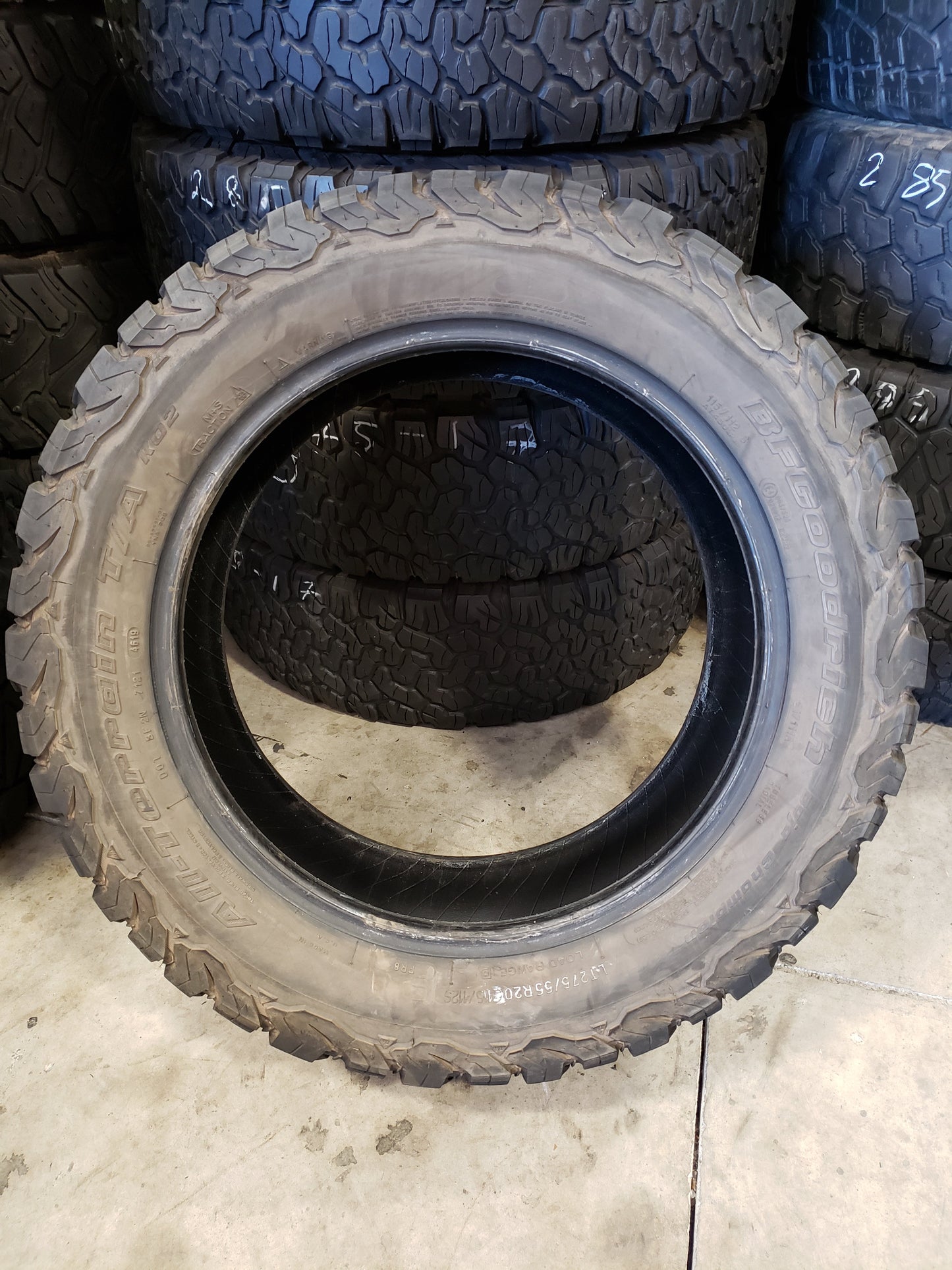 SET OF 2 275/55R20 BFGoodrich All-Terrain T/A K02 115/112 S D - Used Tires
