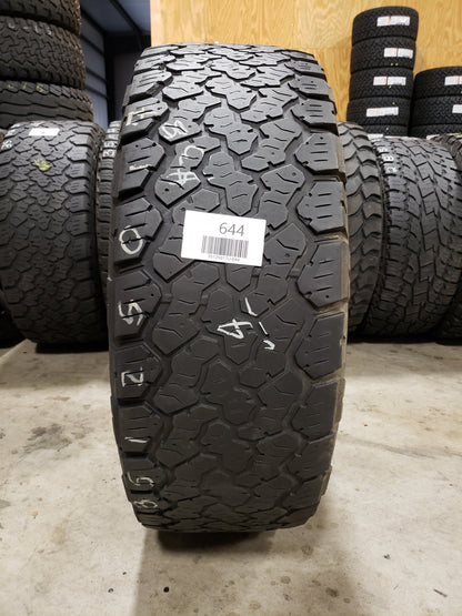 SINGLE 35X12.50R17 General Grabber A/T 121 R E - Used Tires