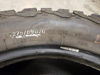 SINGLE 275/65R20 BFGoodrich All-Terrain T/A K02 126/123 S E - Used Tires
