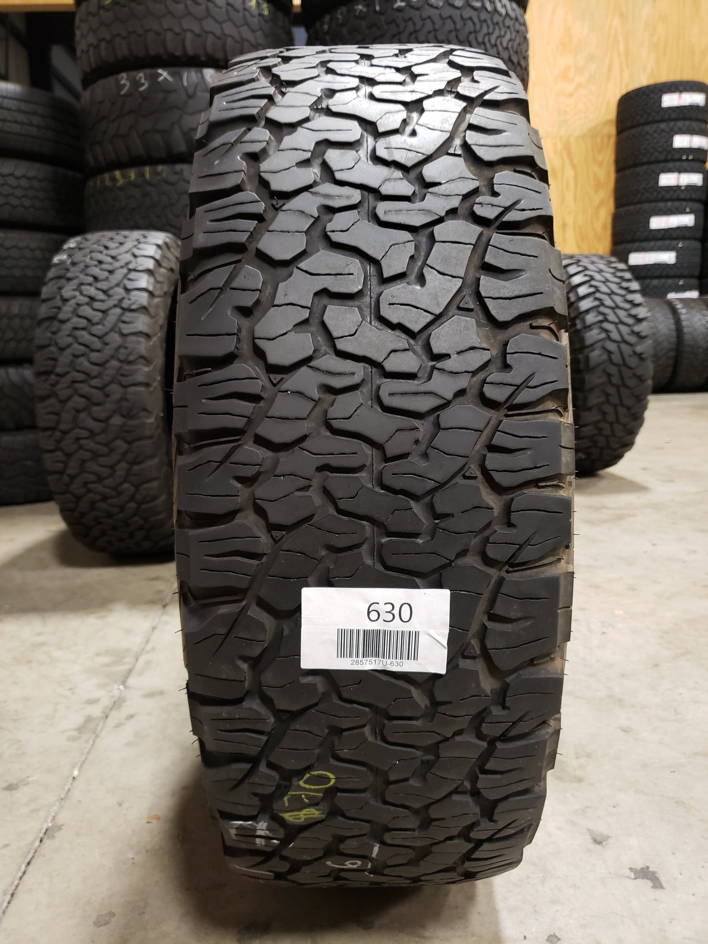 SET OF 4 285/75R17 BFGoodrich All-Terrain T/A K02 121/118 S E - Used Tires