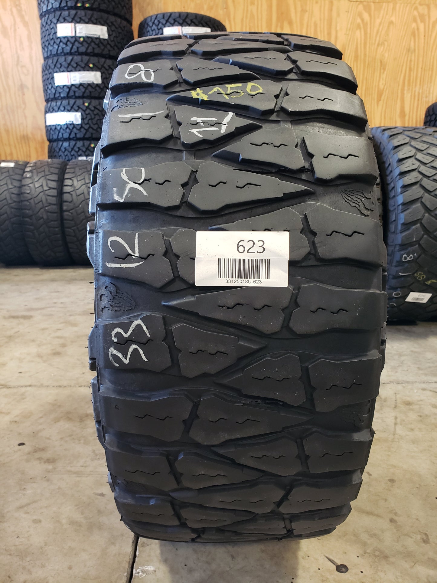 SET OF 2 33X12.50R18 Nitto Mud Grapper Extreme Terrain 118 Q E - Used Tires
