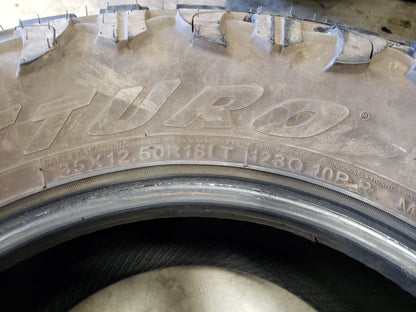 SINGLE 35X12.50R18 Atturo Trail Blade M/T 123 Q E - Used Tires
