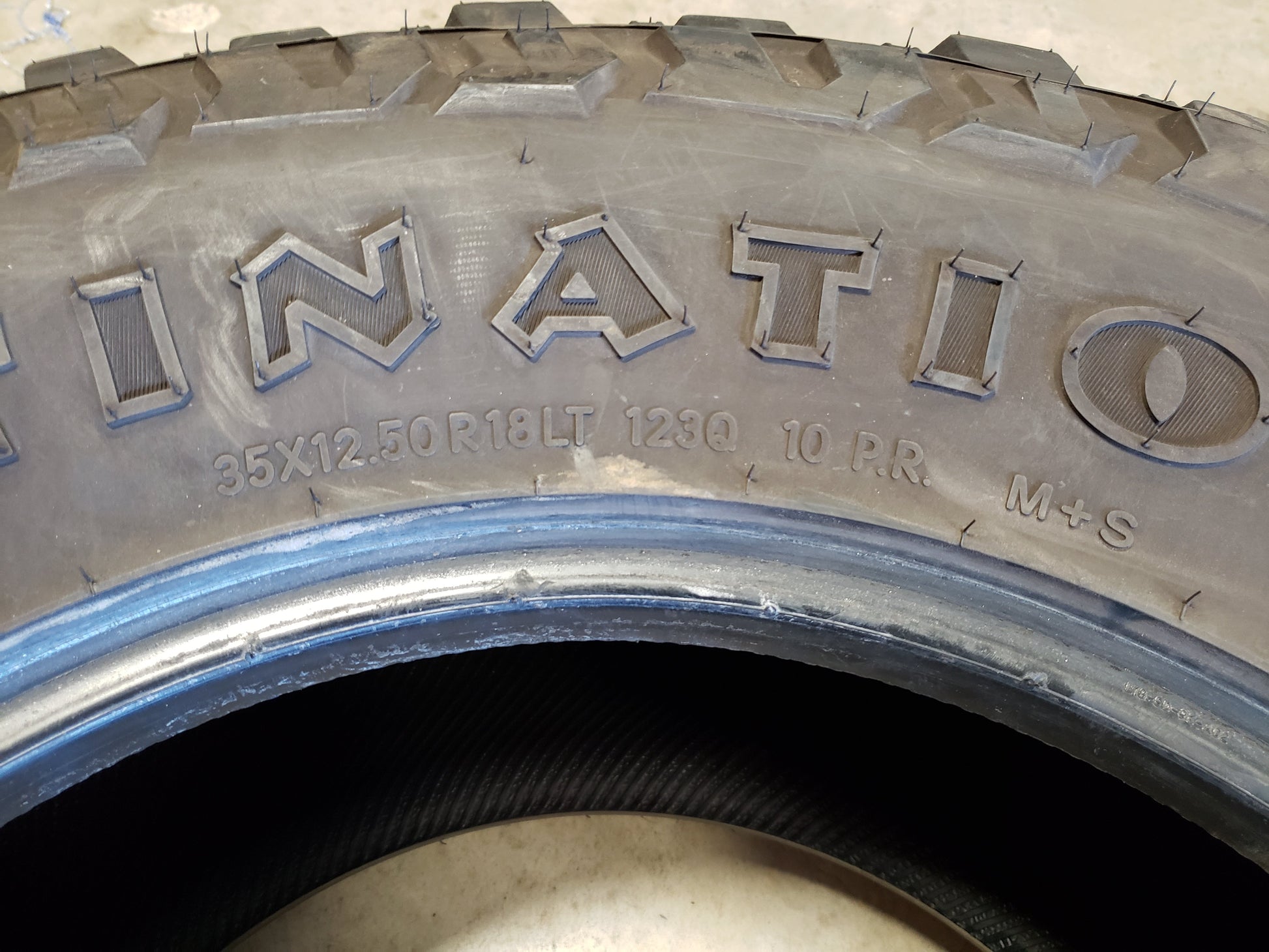 SET OF 2 35X12.50R18 Firestone Destination M/T2 123 Q E - Used Tires