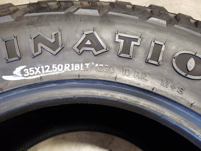 SET OF 2 35X12.50R18 Firestone Destination M/T2 123 Q E - Used Tires