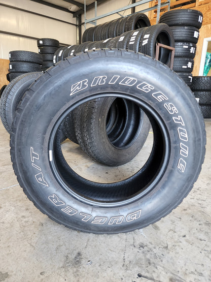 SET OF 2 255/70R18 Bridgestone Dueler A/T 112 S SL - Used Tires