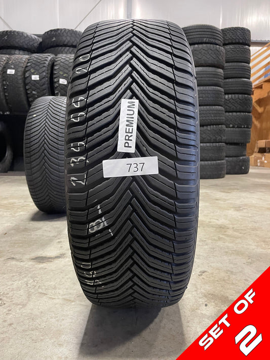 SET OF 2 235/55R20 Michelin Cross climate 2 102 V SL - Premium Used Tires