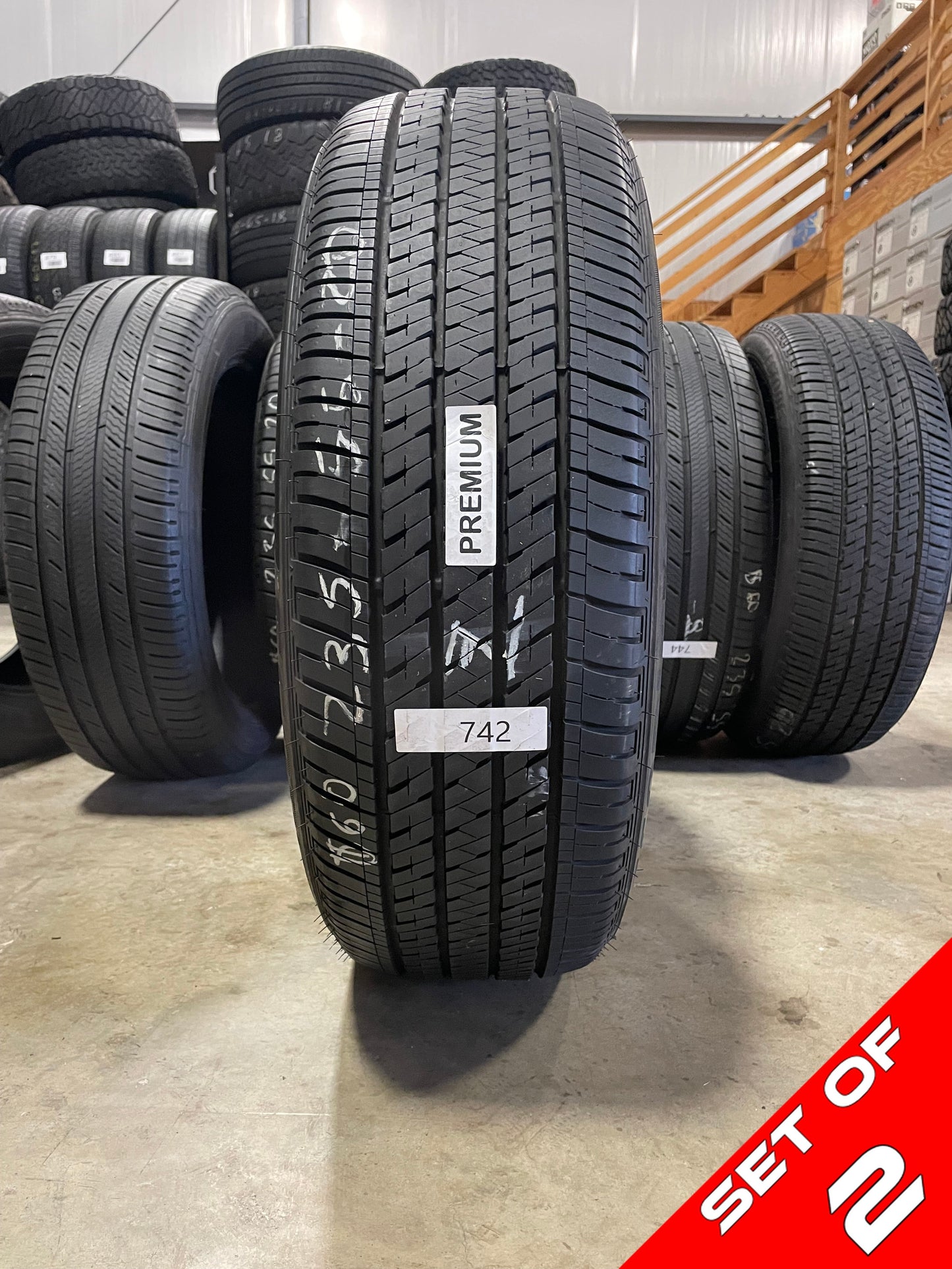SET OF 2 235/55R20 Bridgestone Ecopia H/L 422 plus 102 V SL - Premium Used Tires