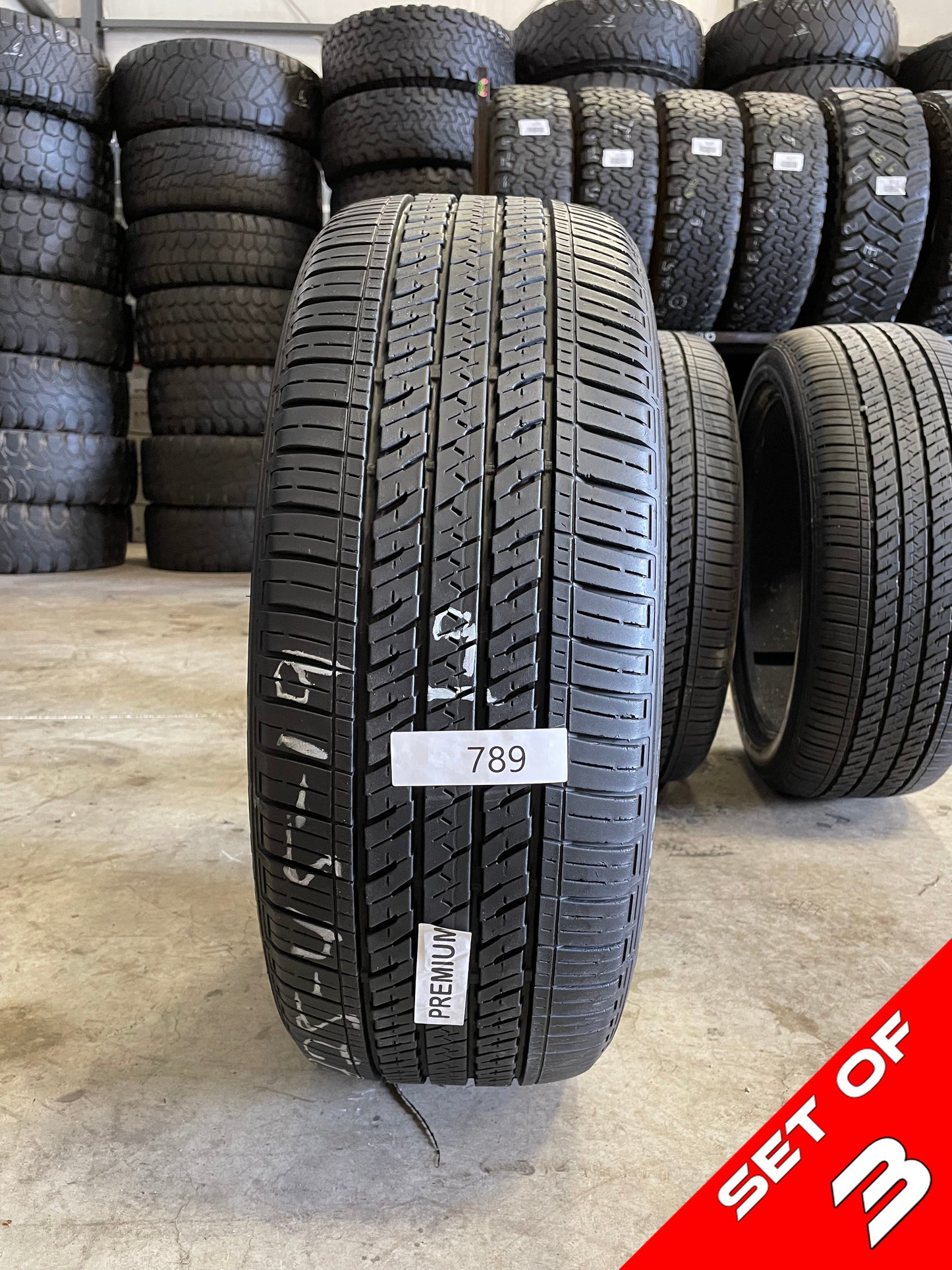 SET OF 3 225/45R19 Bridgestone Ecopia H/L 422 Plus 92 W SL - Premium Used Tires
