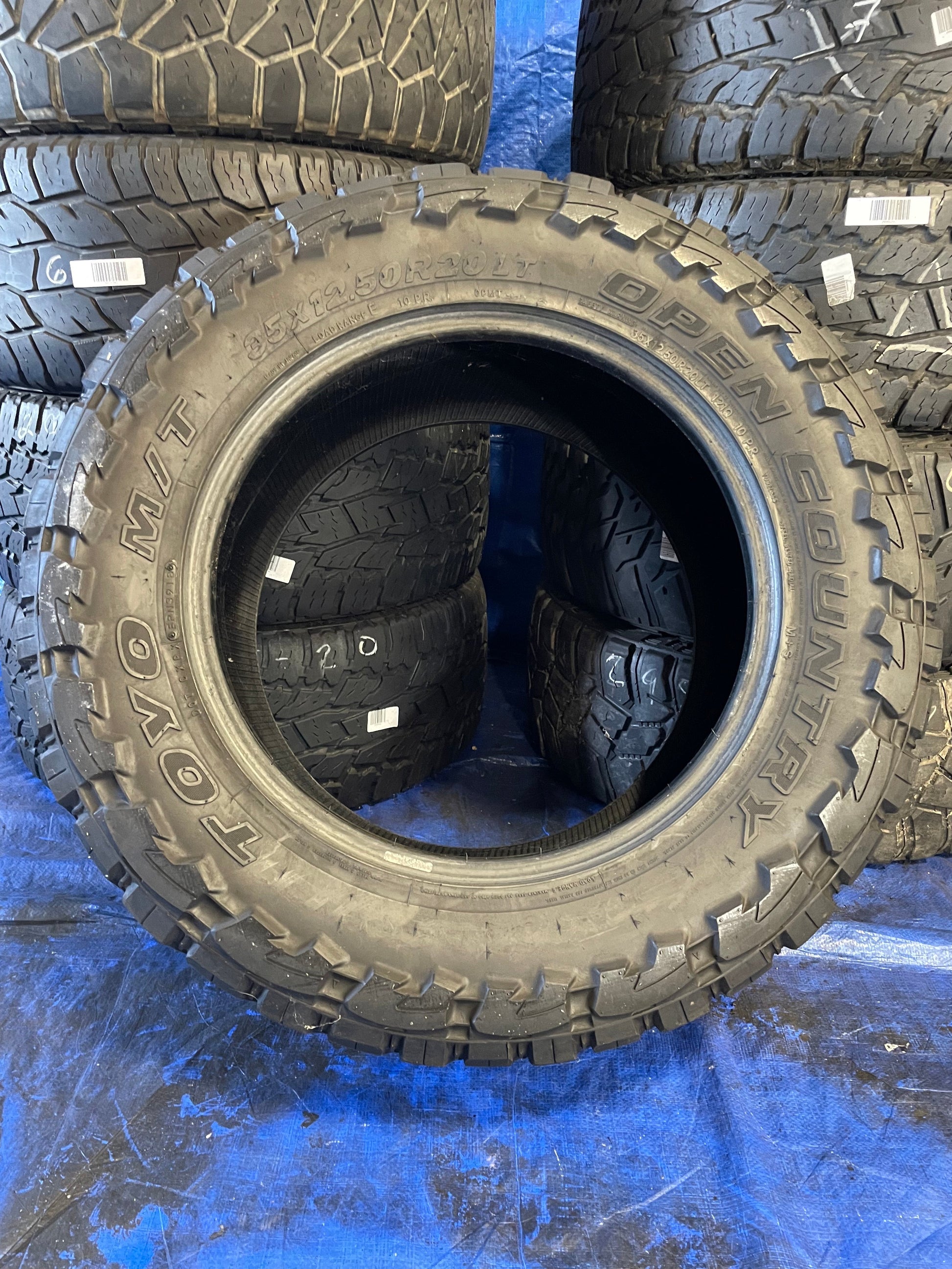 SET OF 2 35x12.50R20 Toyo Open Country M/T 121Q E - Used Tires