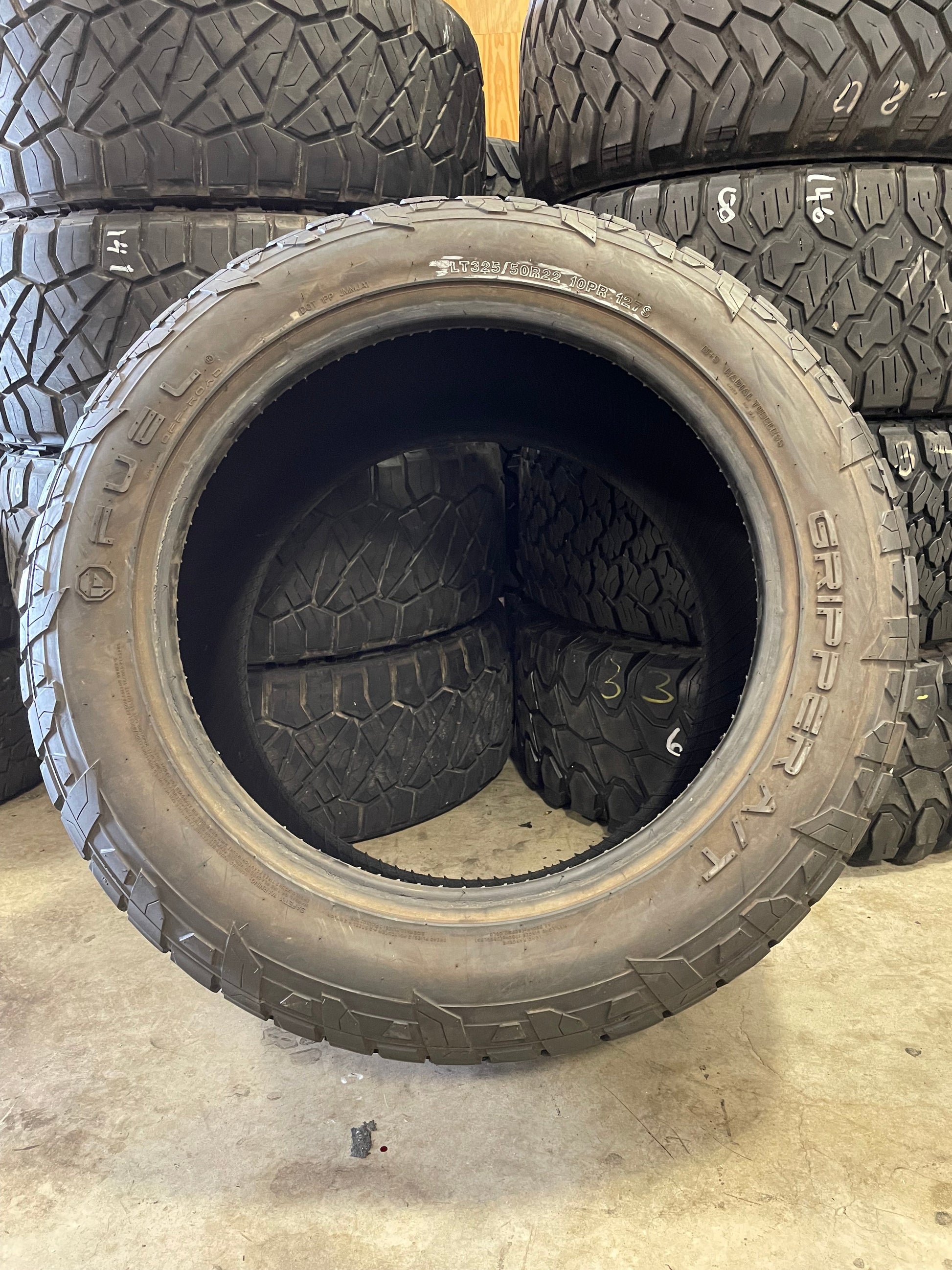 PAIR OF 325/50R22 Fuel Gripper A/T 127 S E - Used Tires