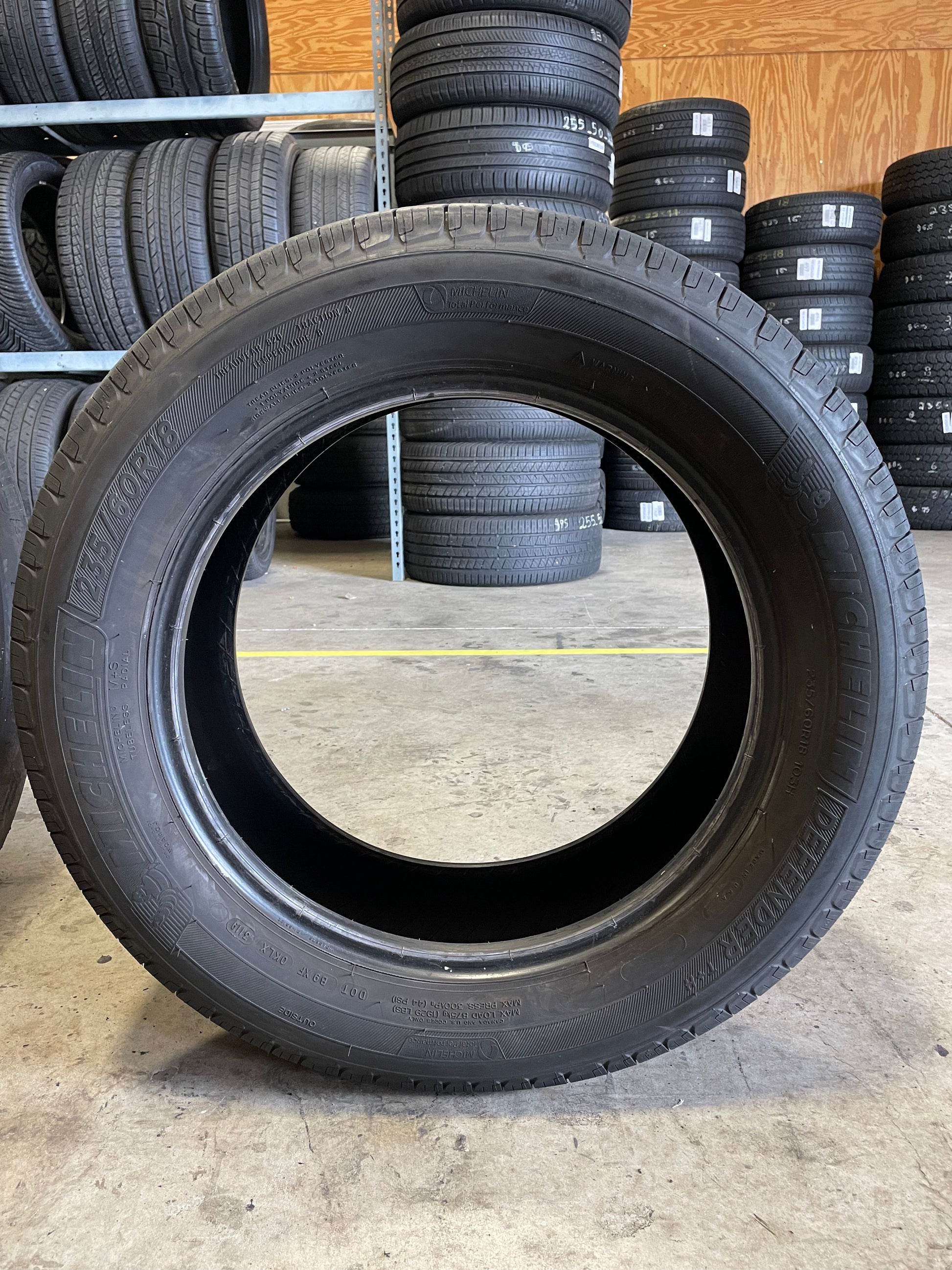 SET OF 2 235/60R18 Michelin Defender T+H 103 H SL - Premium Used Tires