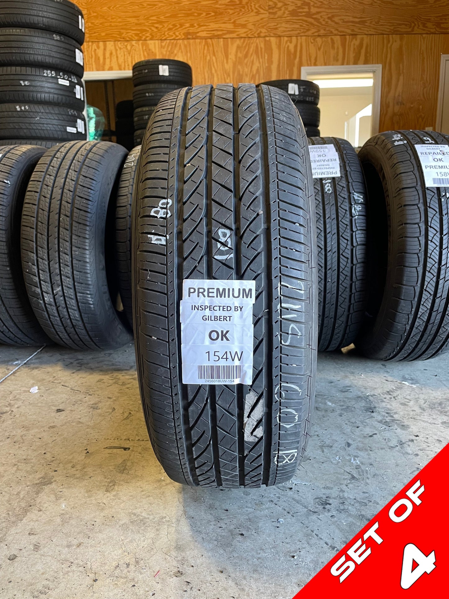 SET OF 4 245/60R18 Bridgestone Dueler H/P Sport AS 105H SL - Premium Used Tires