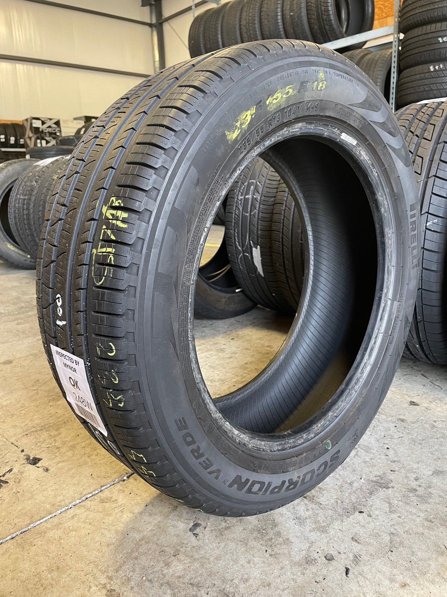 SET OF 2 235/55R18 Pirelli Scorpion Verde All Season Plus 104 V XL - Used Tires
