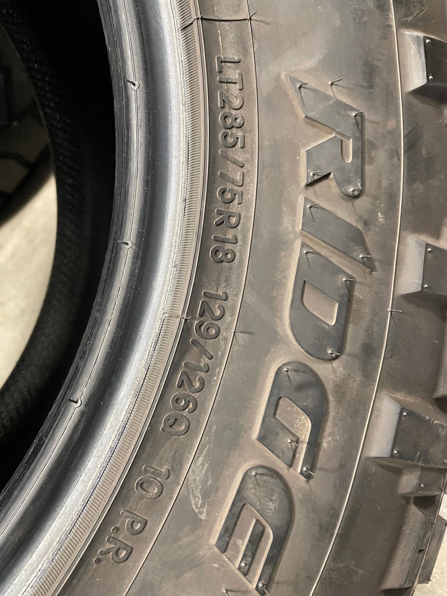 SINGLE 285/75R18 Nitto Ridge Grappler 129/126 6 E - Used Tires