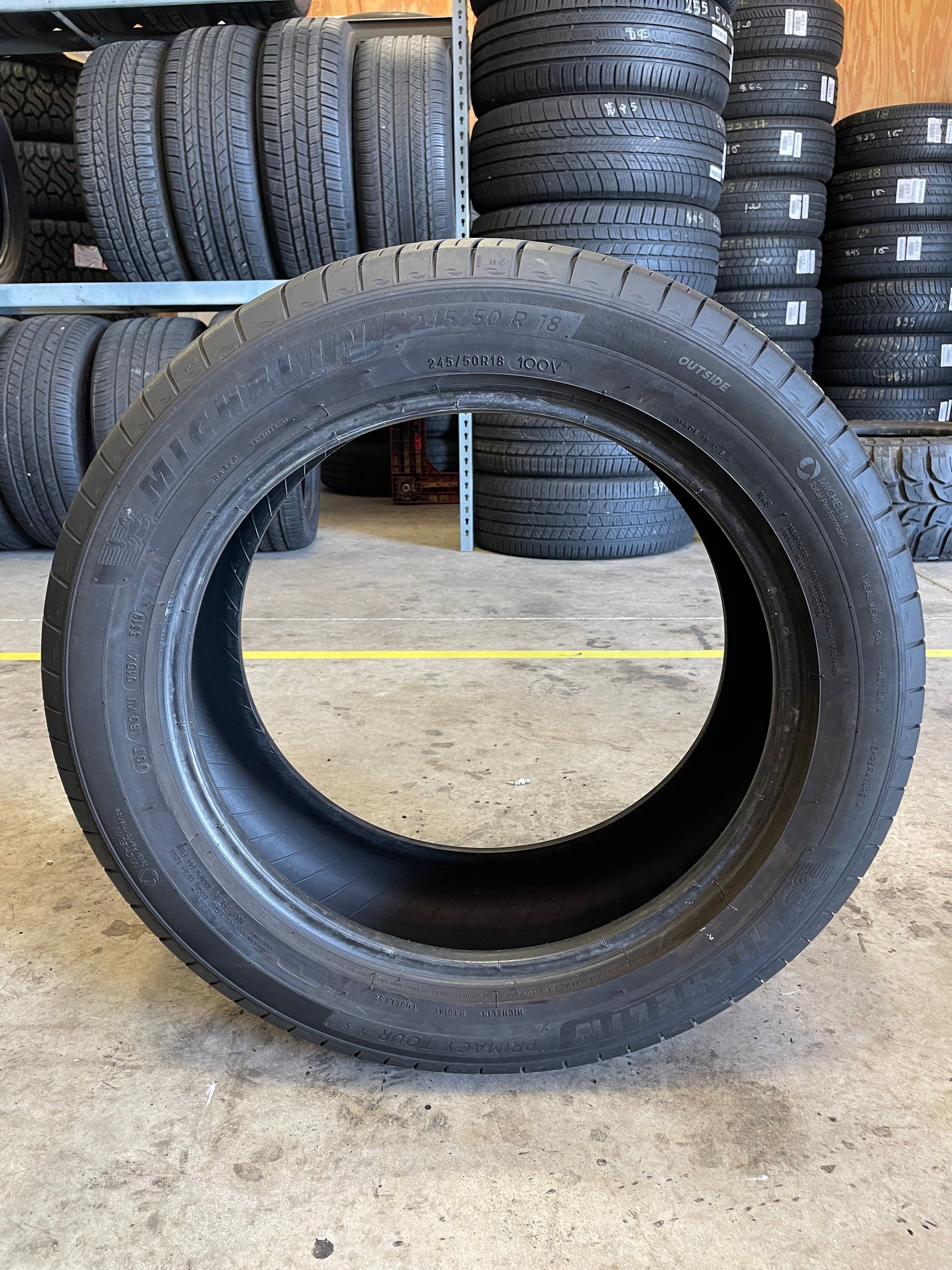SINGLE 245/50R18 Michelin Primacy Tour A/S 100 V SL - Used Tires