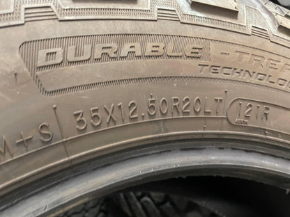 SET OF 2 35x12.50R20 Cooper Discoverer AT3 XLT 121 R E - Used Tires