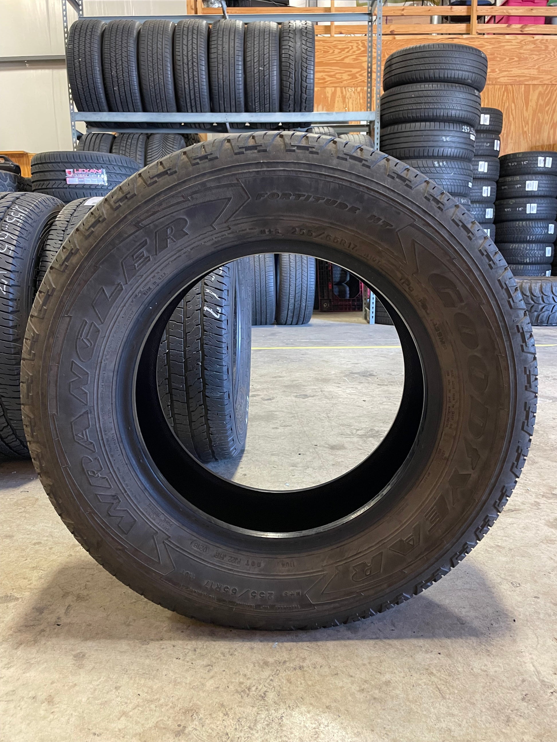 SET OF 3 255/65R17 Goodyear Wrangler Fortitude HT 110 T SL - Used Tires