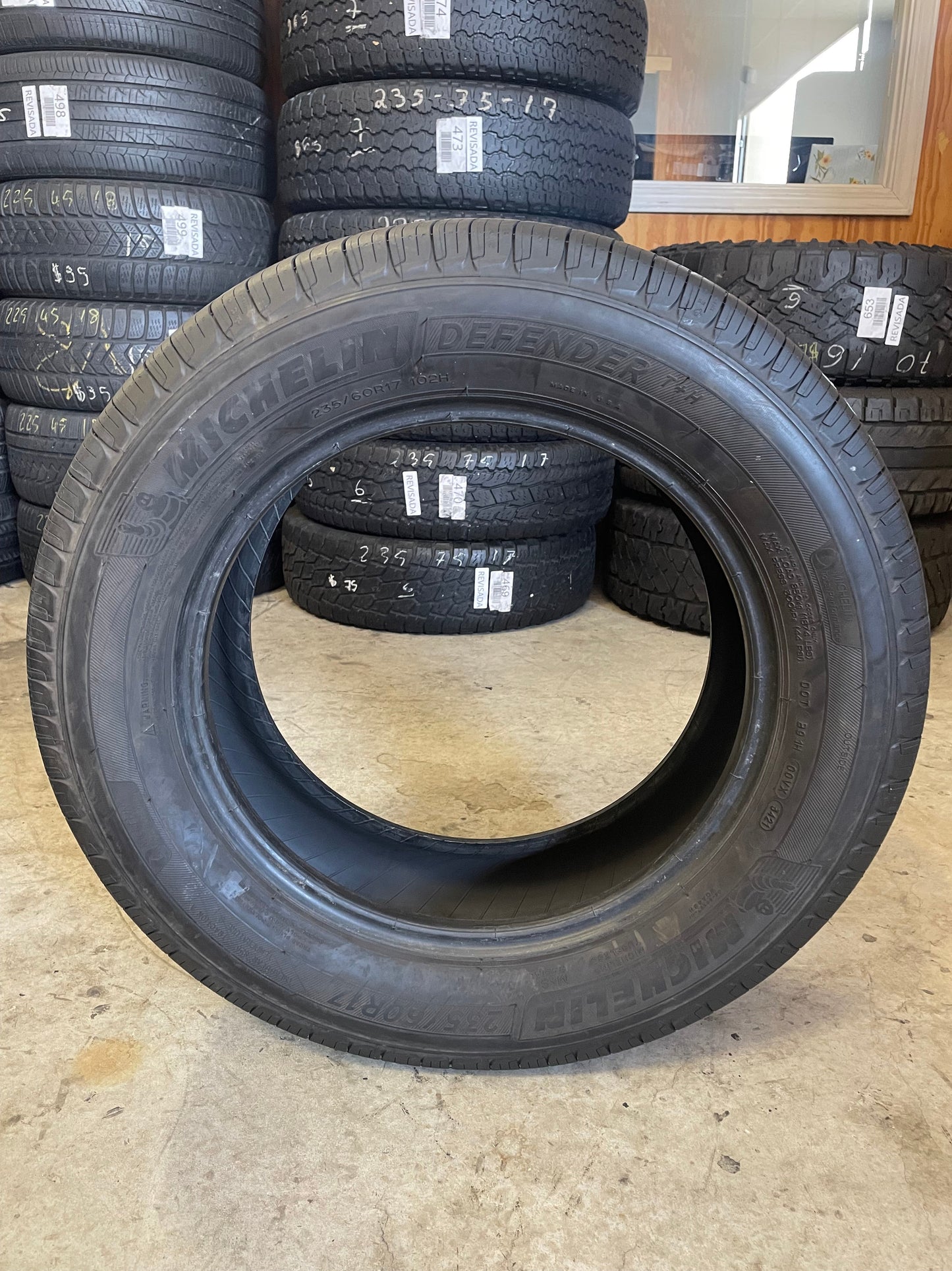 SET OF 2 235/60R17 Michelin Defender T+H 102 H SL - Premium Used Tires