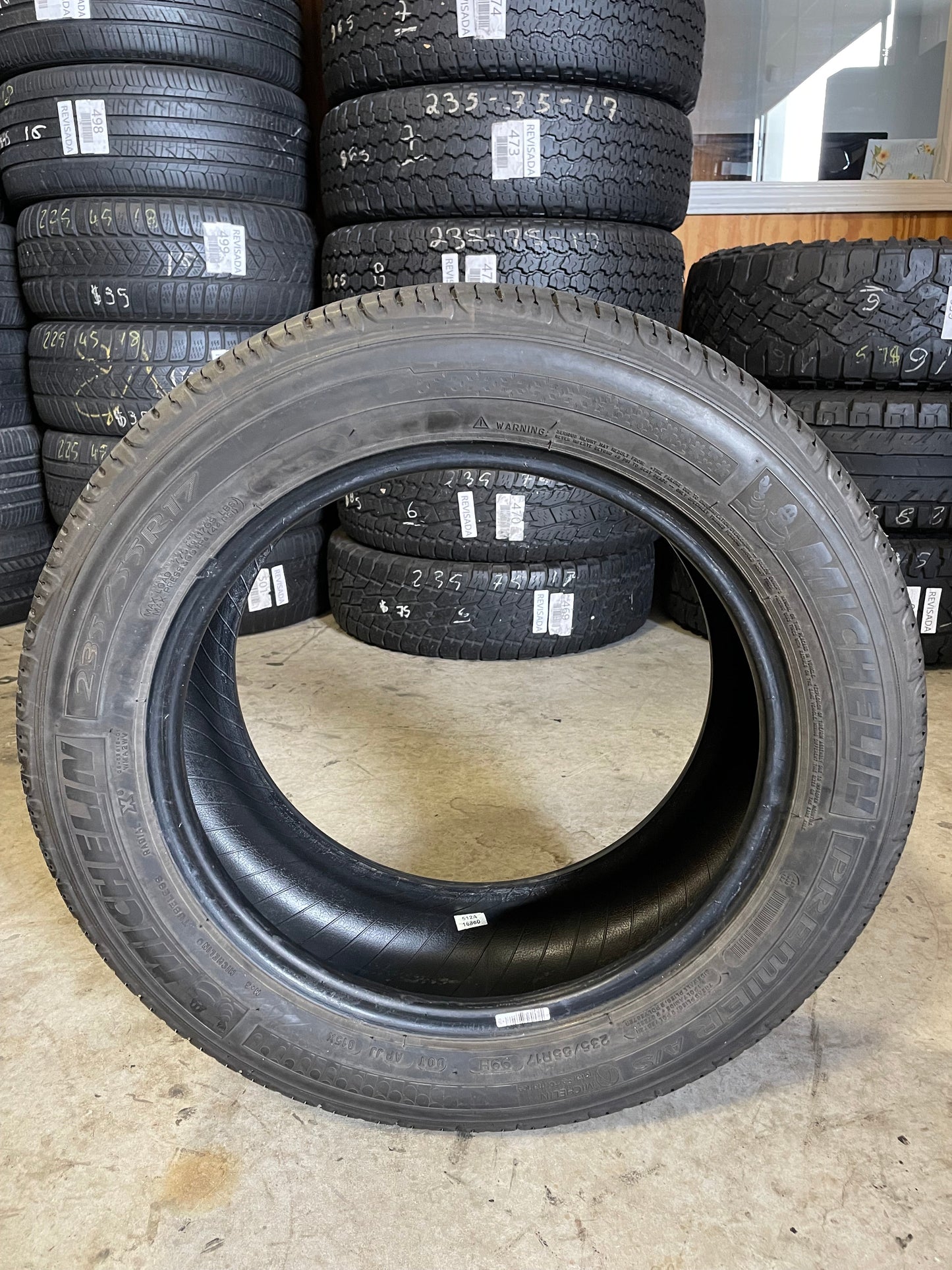 SINGLE 235/55R17 Michelin Premier A/S 99 H SL - Used Tires