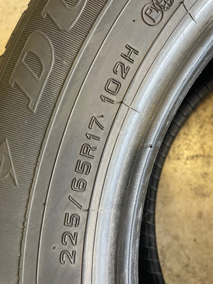 SET OF 2 225/65R17 Dunlop Grandtrek PT20 102 H SL - Used Tires