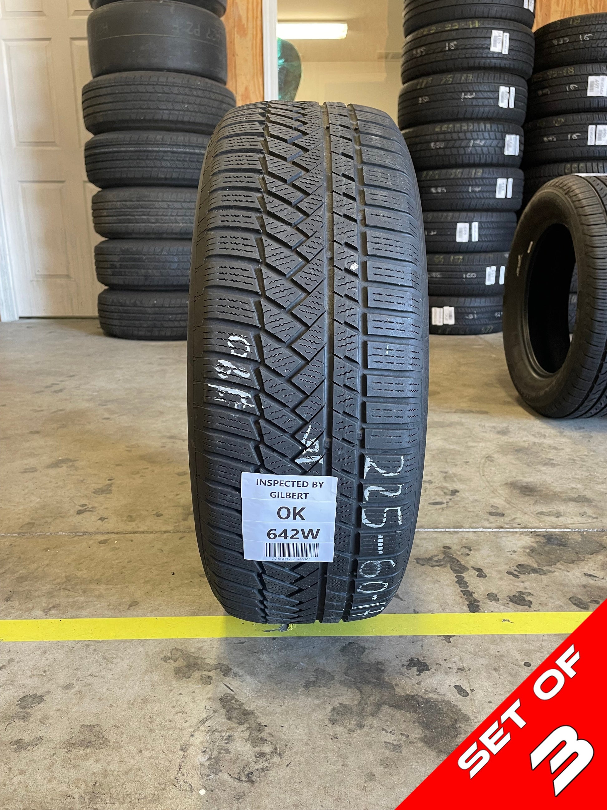 SET OF 3 225/60R17 Continental WinterContact TS850P 103 V XL - Used Tires