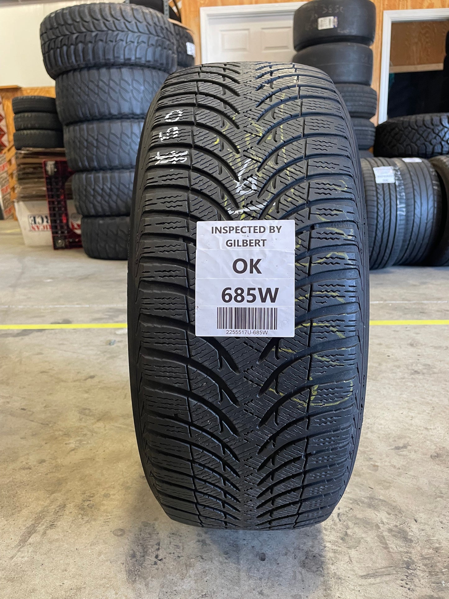 SET OF 2 225/55R17 Michelin Alpin a4 97 H SL - Used Tires