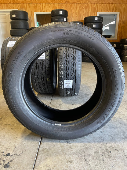 SET OF 3 255/55R20 Continental Crosscontact LX20 107 H SL - Used Tires