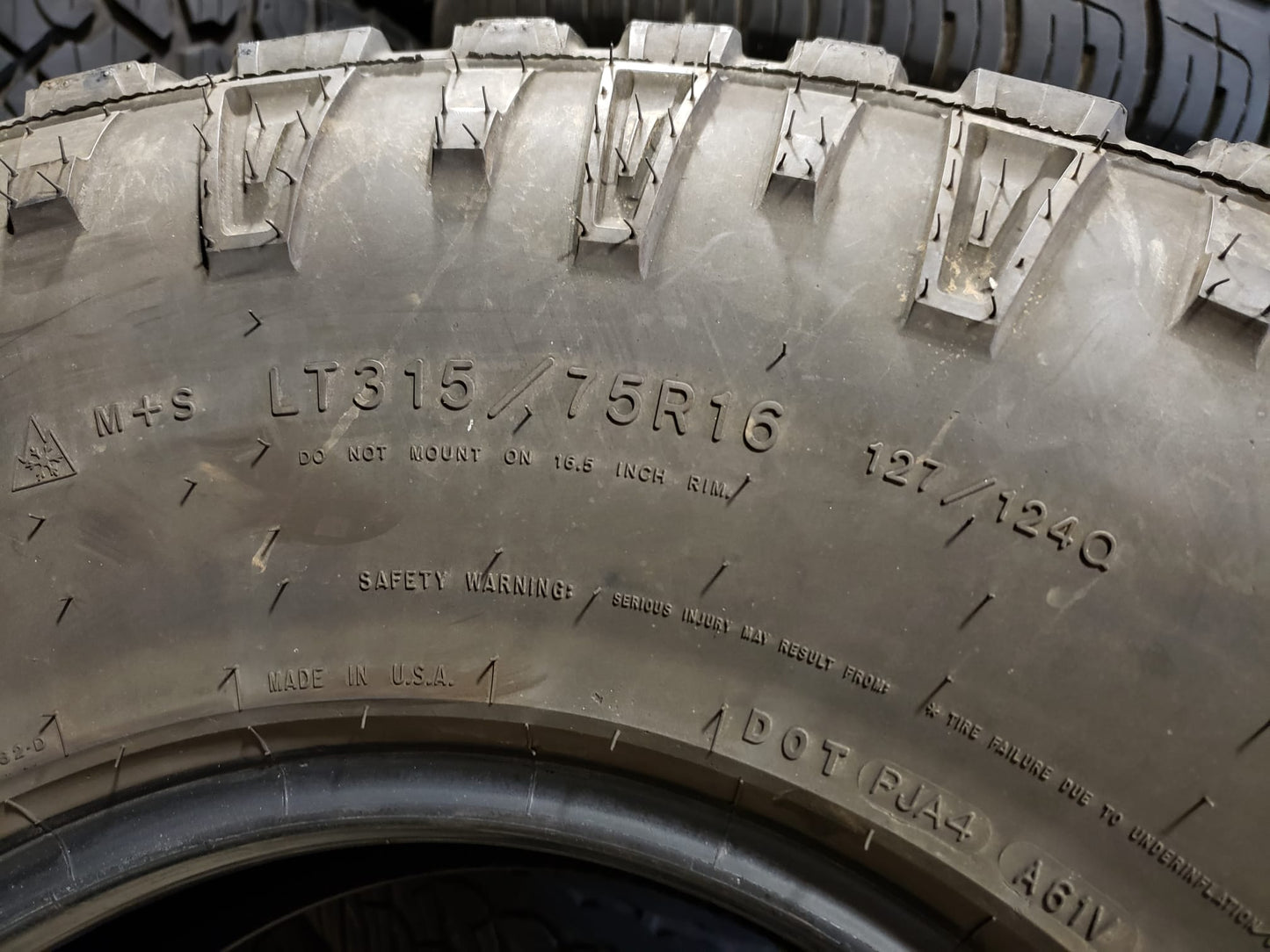 PAIR OF 315/75R16 Goodyear Wrangler Duratrac - Used Tires